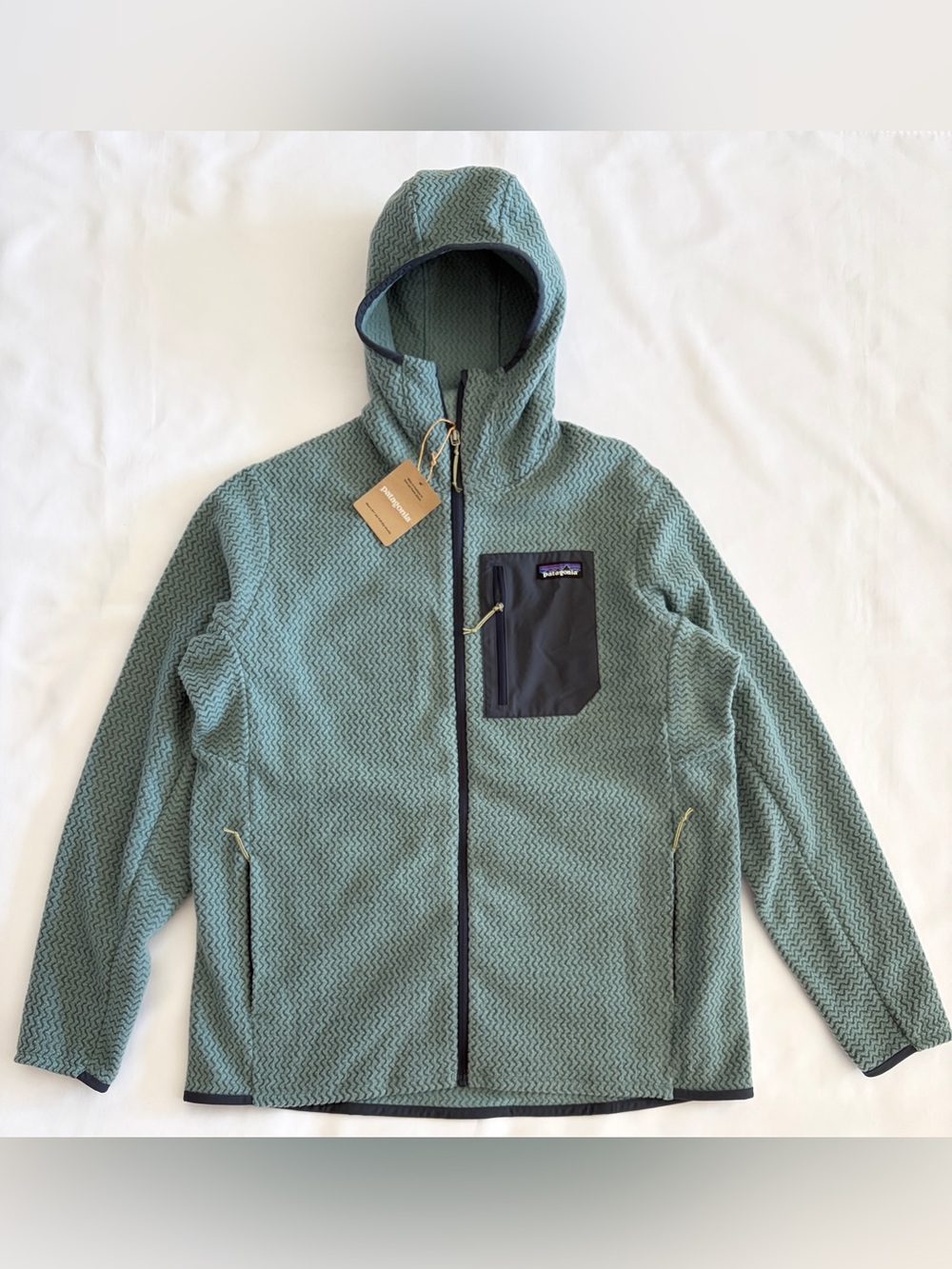 Patagonia R1 Air Full-Zip Hoody Men's Size L Blue Sage SP26